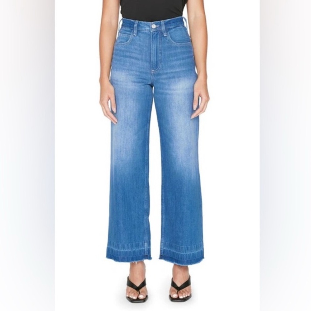FRAME LE HIGH 'N' TIGHT WIDE LEG JEANS IN ATRIUM